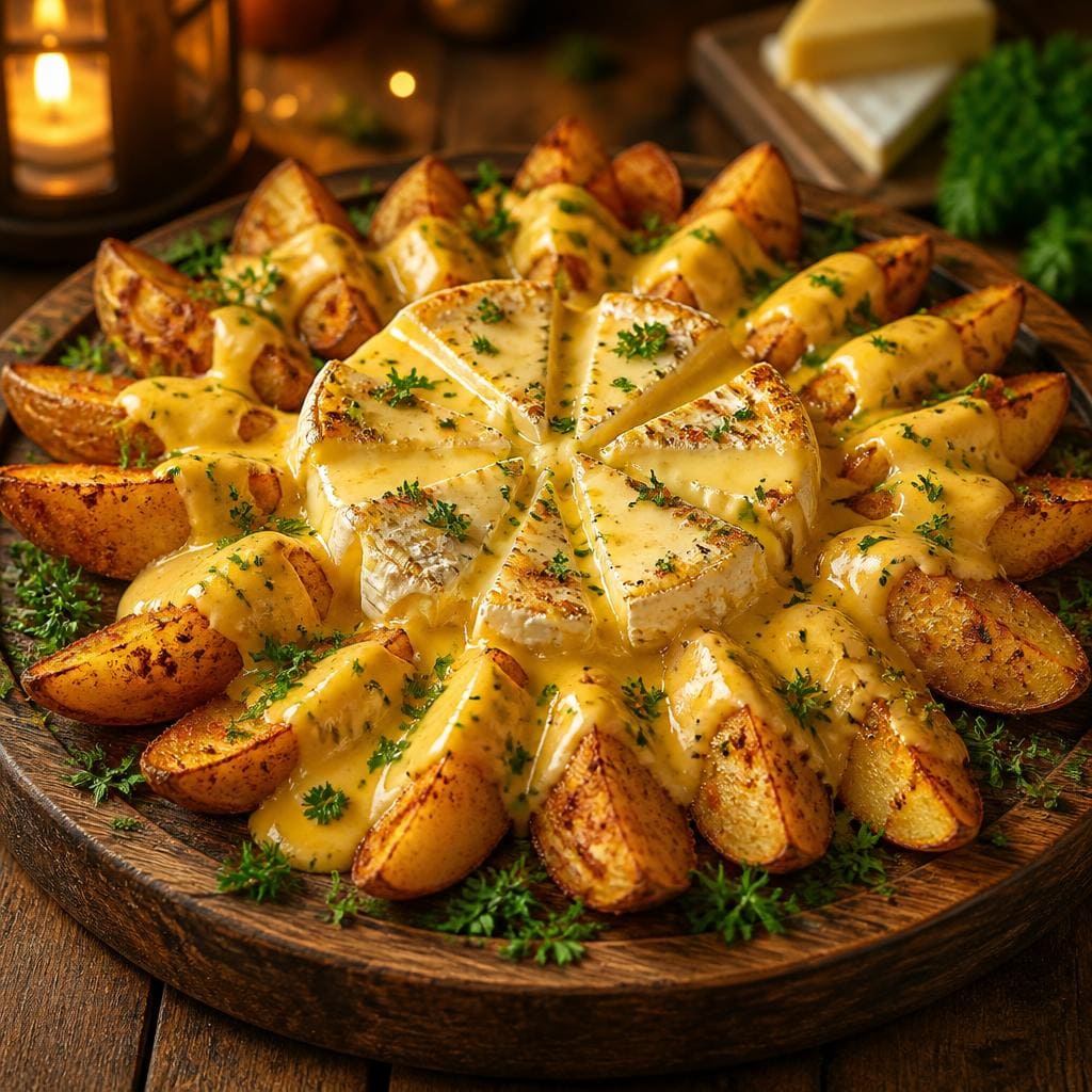Cheese Wedges dengan potato wedges dan cheese sauce